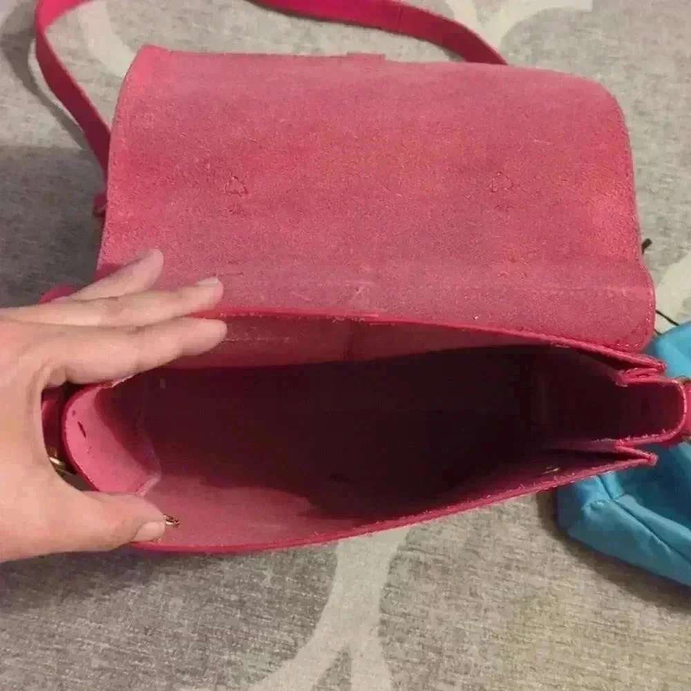 Pink Leather Crossbody Bag IIIBeCa by Joy Gryson